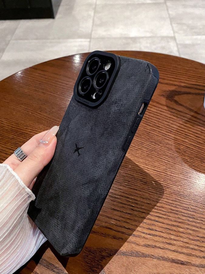 Leather & Tpu Aircraft Painted Phone Case