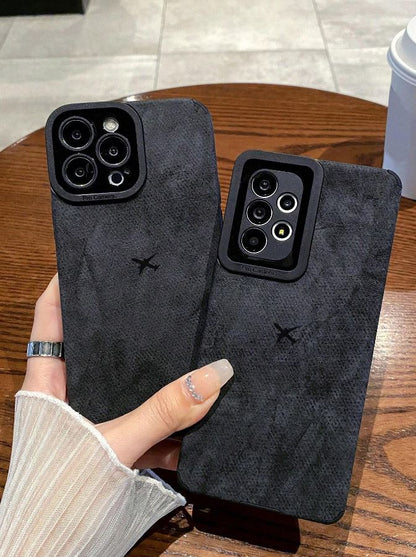 Leather & Tpu Aircraft Painted Phone Case