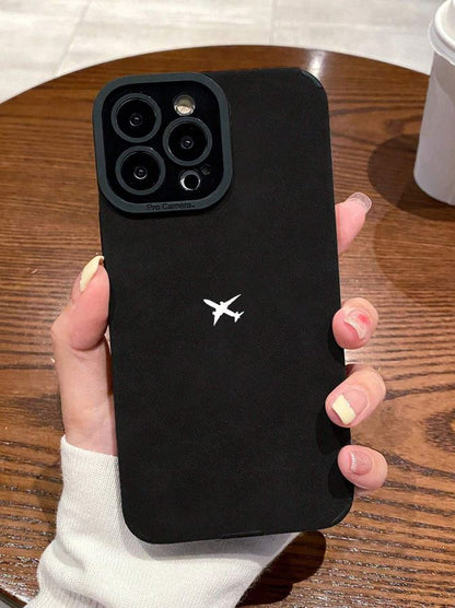 Leather & Tpu Aircraft Painted Phone Case