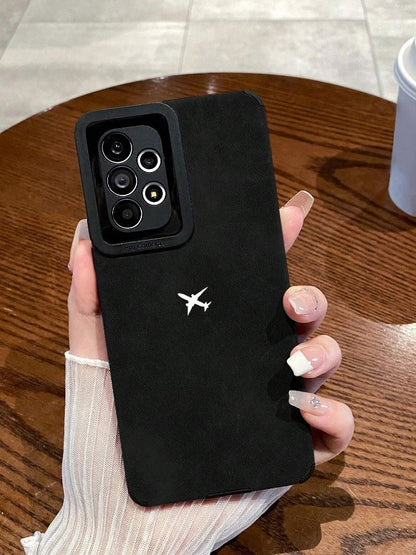 Leather & Tpu Aircraft Painted Phone Case