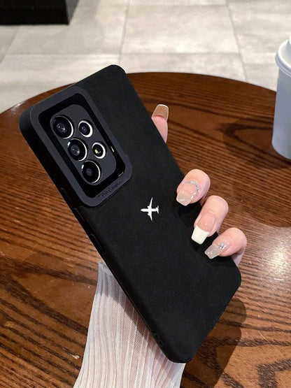 Leather & Tpu Aircraft Painted Phone Case